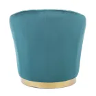 Elegant design lænestol luksus stue i stål og fløjl - Courtney Viadurini