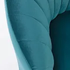 Elegant design lænestol luksus stue i stål og fløjl - Courtney Viadurini