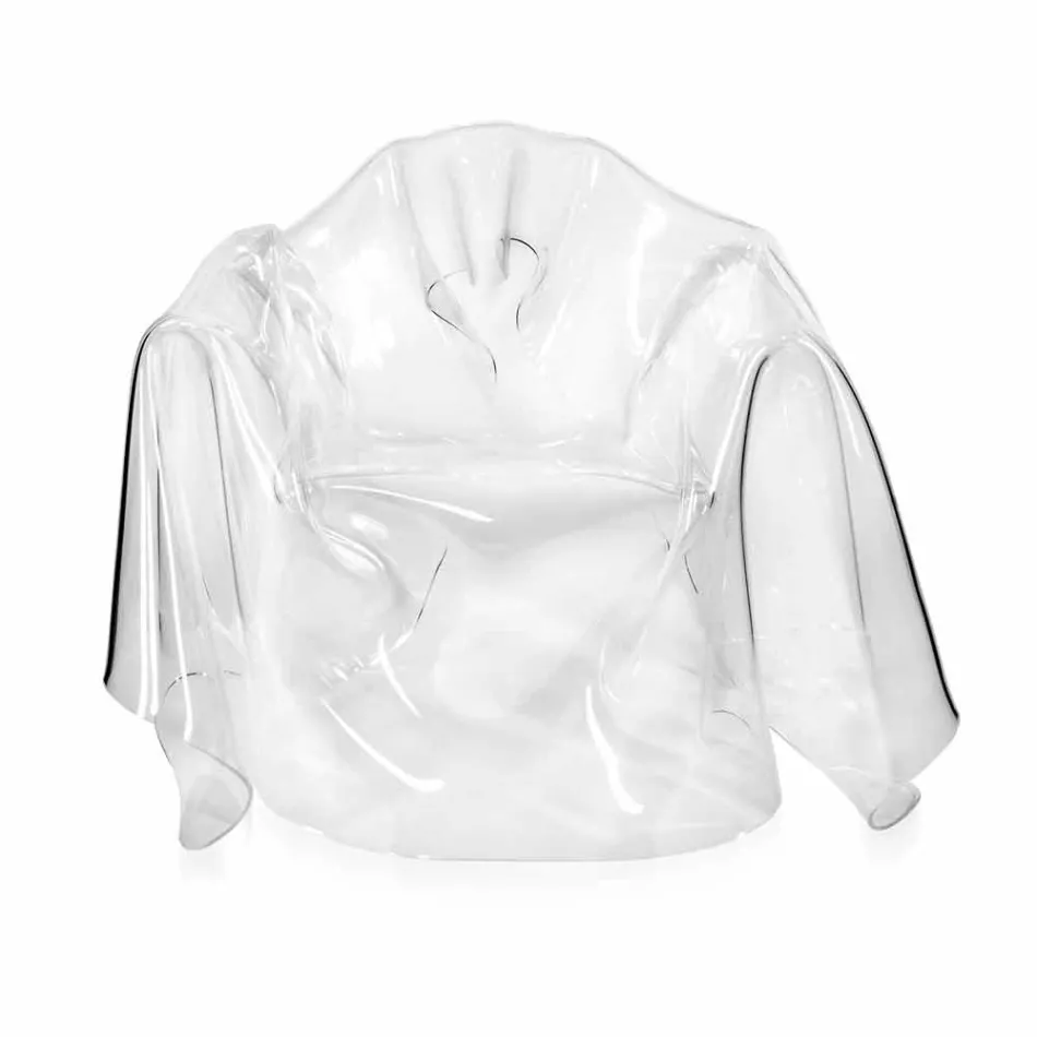 Lænestol moderne design plexiglas Paris, fremstillet i Italien Viadurini