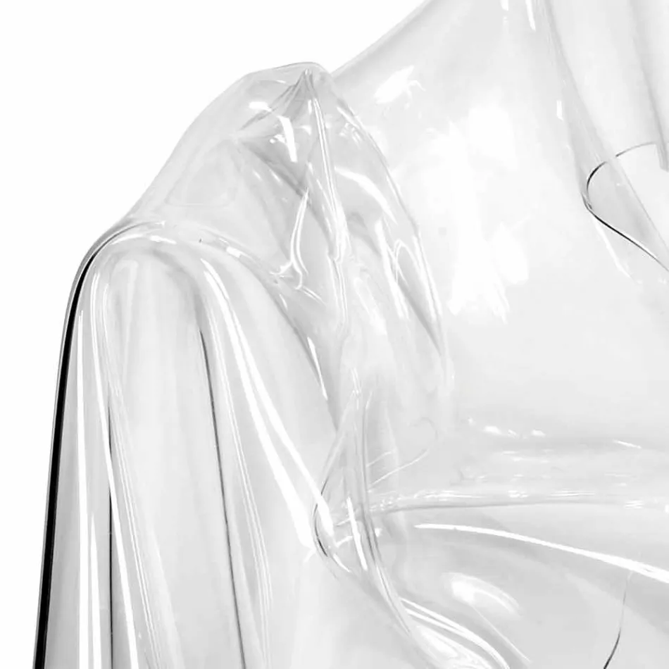 Lænestol moderne design plexiglas Paris, fremstillet i Italien Viadurini