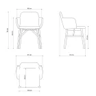 Højkvalitets lænestol med fløjl eller stofsæde lavet i Italien - Molde Viadurini