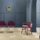 Højkvalitets lænestol med fløjl eller stofsæde lavet i Italien - Molde Viadurini