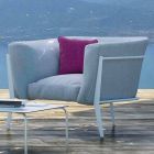 Moderne og fremstillet i Italien design lænestol til udendørs eller indendørs - Carminio1 Viadurini