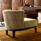 Design lænestol i polstret stof Grilli Kipling lavet i Italien Viadurini