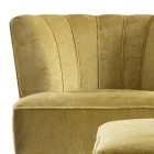 Design lænestol i polstret stof Grilli Kipling lavet i Italien Viadurini