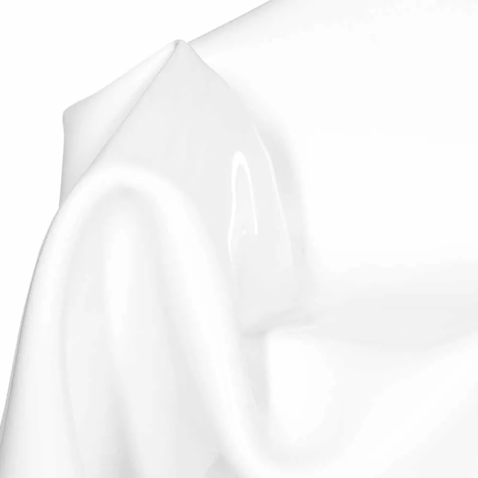 moderne design lænestol i hvidt plexiglas Paris, fremstillet i Italien Viadurini