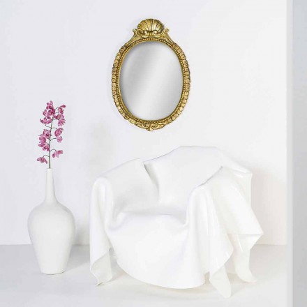 moderne design lænestol i hvidt plexiglas Paris, fremstillet i Italien Viadurini