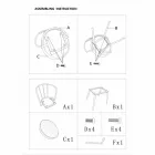 Industriel stil design lænestol i jern og øko -læder - Pinny Viadurini