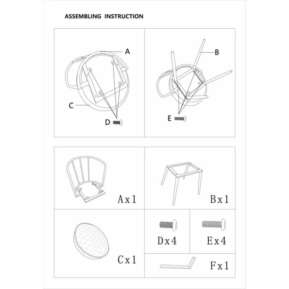 Industriel stil design lænestol i jern og øko -læder - Pinny Viadurini
