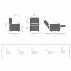 Kvalitetsløftestol Relax Lift med 2 motorer fremstillet i Italien - Daphne Viadurini