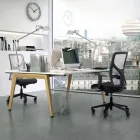 Executive høj-back office lænestol lavet i Italien Amelie Viadurini