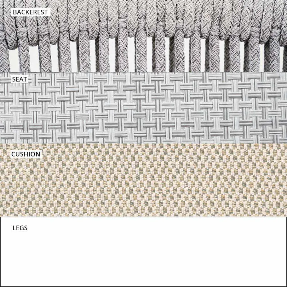 Havevuggestol fast og polstret stof - Smart af Varaschin Viadurini