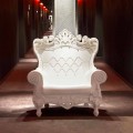 Farveløs barok-moderne stil lænestol Slide Queen Of Love, lavet i Italien