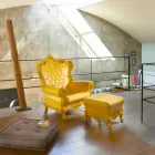 Farvet elegant lænestol Slide Queen Of Love polyethylen lavet i Italien Viadurini