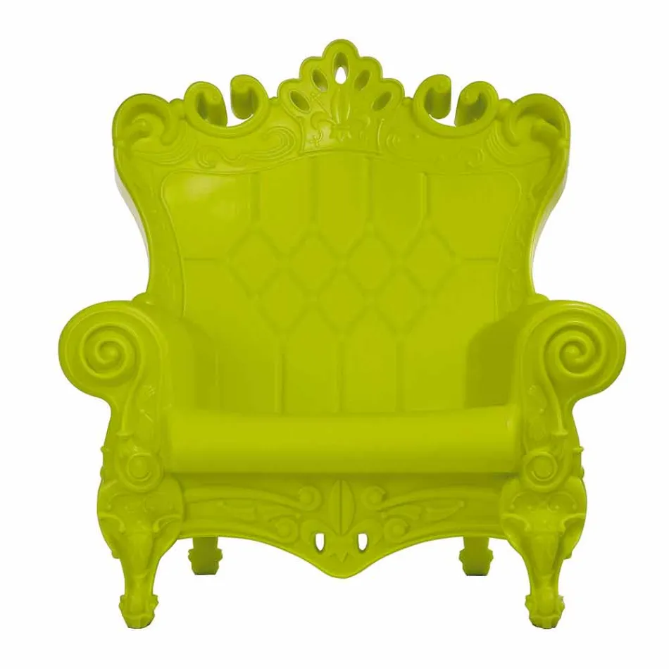 Farvet elegant lænestol Slide Queen Of Love polyethylen lavet i Italien Viadurini