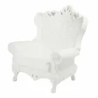 Farvet elegant lænestol Slide Queen Of Love polyethylen lavet i Italien Viadurini