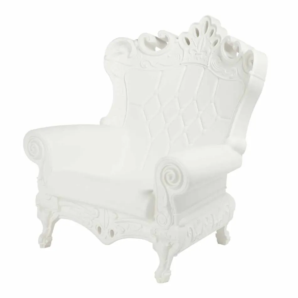 Farvet elegant lænestol Slide Queen Of Love polyethylen lavet i Italien Viadurini