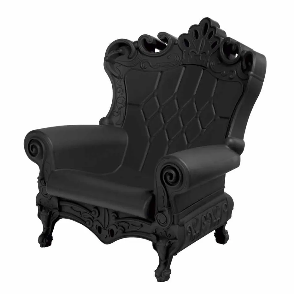 Farvet elegant lænestol Slide Queen Of Love polyethylen lavet i Italien Viadurini