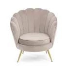 Elegant Polstret Stue Lænestol Velvet Effect 3 Finishes - Geppy Viadurini