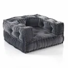 Lænestol i etnisk lounge i lappet stof og fløjl - Fiber Viadurini