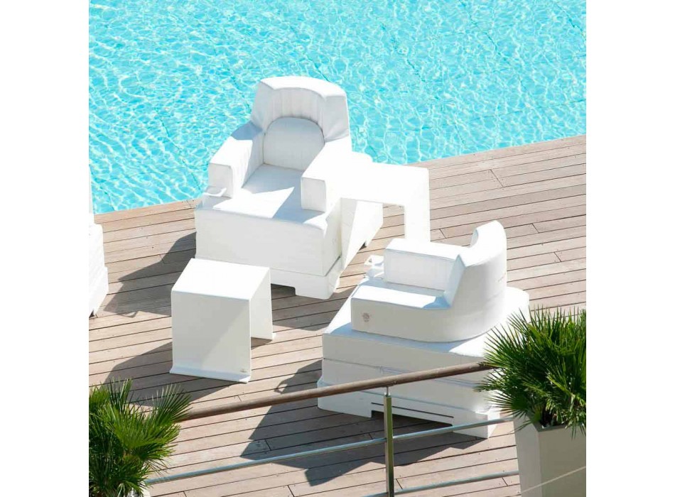 Flydende lænestol Trona hvidt design Luksus, fremstillet i Italien Viadurini
