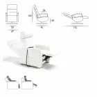 Dobbelt motor drejelig lænestol Cassia, moderne design fremstillet i Italien Viadurini