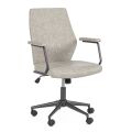 Drejelig kontorlænestol i nylon og øko-læder lav ryg - udad