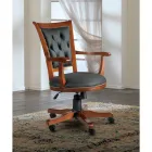 Drejelig lænestol betrukket med luksus økolæder lavet i Italien - Brigitte Viadurini