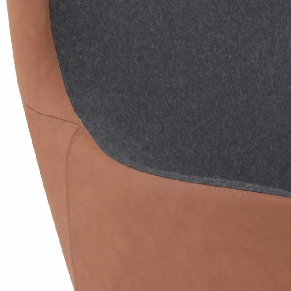 Drejelig lænestol med træbund lavet i Italien - sommerfugl Viadurini