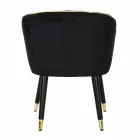 Polstret lænestol i træ og stof af moderne design - Maddy Viadurini