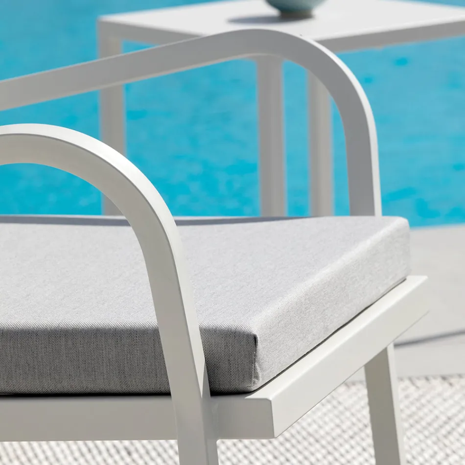 Stabelbar havelænestol i stål Made in Italy 2 stk - Aberdeen Viadurini