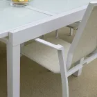 Stabelbar havestol i textilene og aluminium - Foglio Viadurini