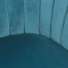 Lænestol i stål og grå eller blå fløjl skandinavisk design - Hilary Viadurini