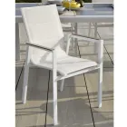 Lænestol i aluminium og textilene med indsats i armlænene i HPL - Righello Viadurini