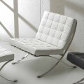 Quiltet lænestol Morella med ecoleather polstring, moderne design