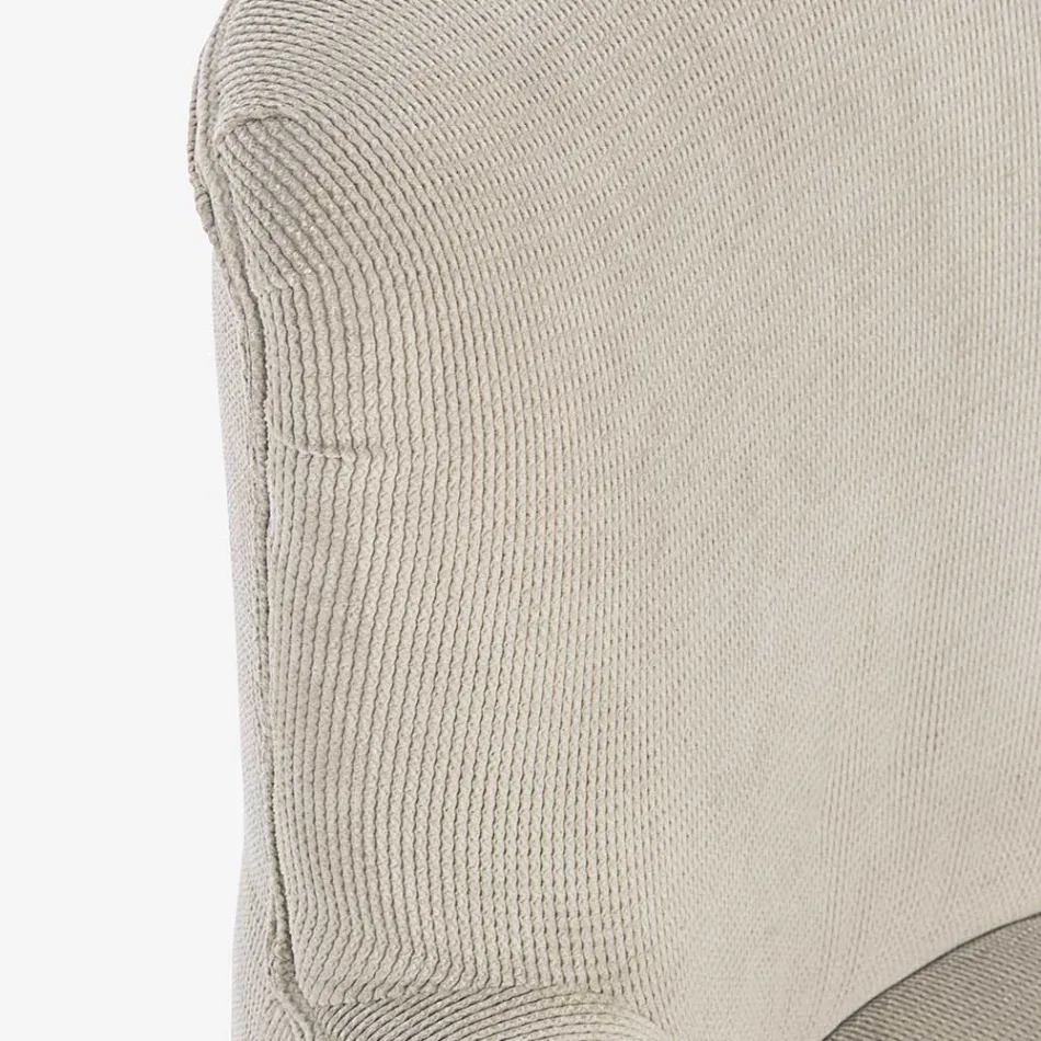 Pine Wood Lænestol og Velvet Effect Seat Coste 4 Finishes - Molly Viadurini