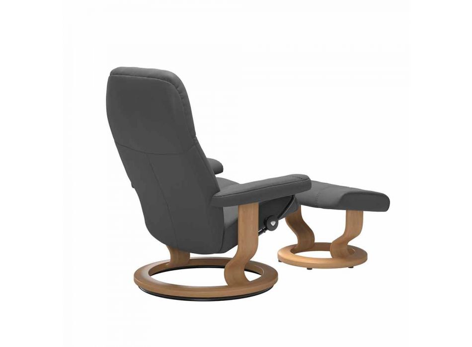 Afslappende liggende læderstol med Pouf - Stressless Consul