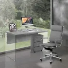 Syntetisk læderlænestol i 3 forskellige finish - Neon Viadurini