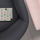 Stoflænestol med luksus drejefod i metal lavet i Italien - Bergen Viadurini