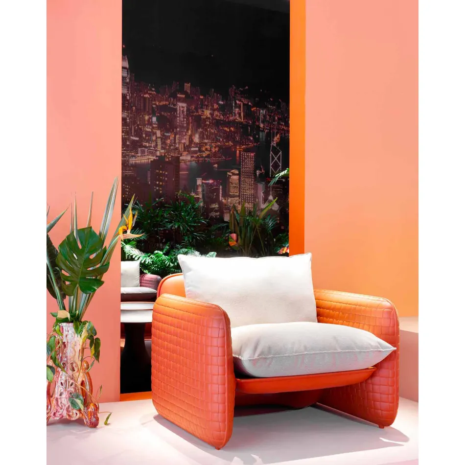 Lounge stol med vandtætte puder til udendørs - Mara Slide Viadurini