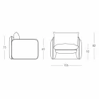 Lounge stol med vandtætte puder til udendørs - Mara Slide Viadurini