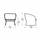 Polstret udendørs lænestol, i syntetisk fiber - Maat af Varaschin Viadurini