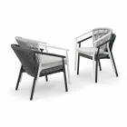 Garden Lounge Lænestol polstret stof og aluminium - Smart af Varaschin Viadurini