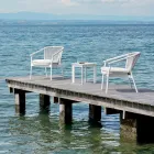 Garden Lounge Lænestol polstret stof og aluminium - Smart af Varaschin Viadurini