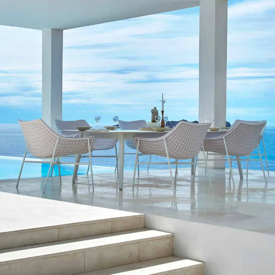 Varaschin Sommer Moderne Have Lounge Stol i Stål Viadurini