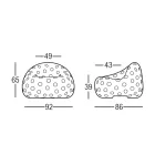 Lysende udendørs lænestol i hvid polyethylen fremstillet i Italien - Asso Viadurini