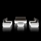 Lys udendørs lænestol i polyethylen med pude lavet i Italien - Belida Viadurini