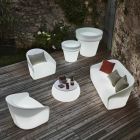Lysende udendørs lænestol i polyethylen med LED Made in Italy - juli Viadurini
