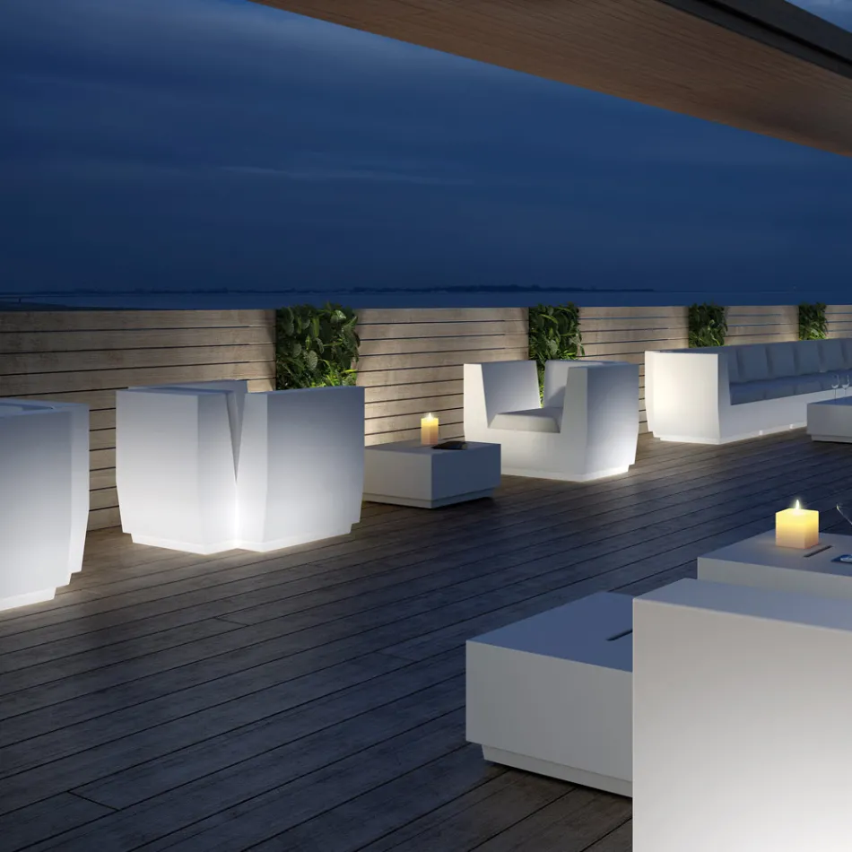 Lysende udendørs lænestol i polyethylen Fremstillet i Italien - Chiabotto Viadurini