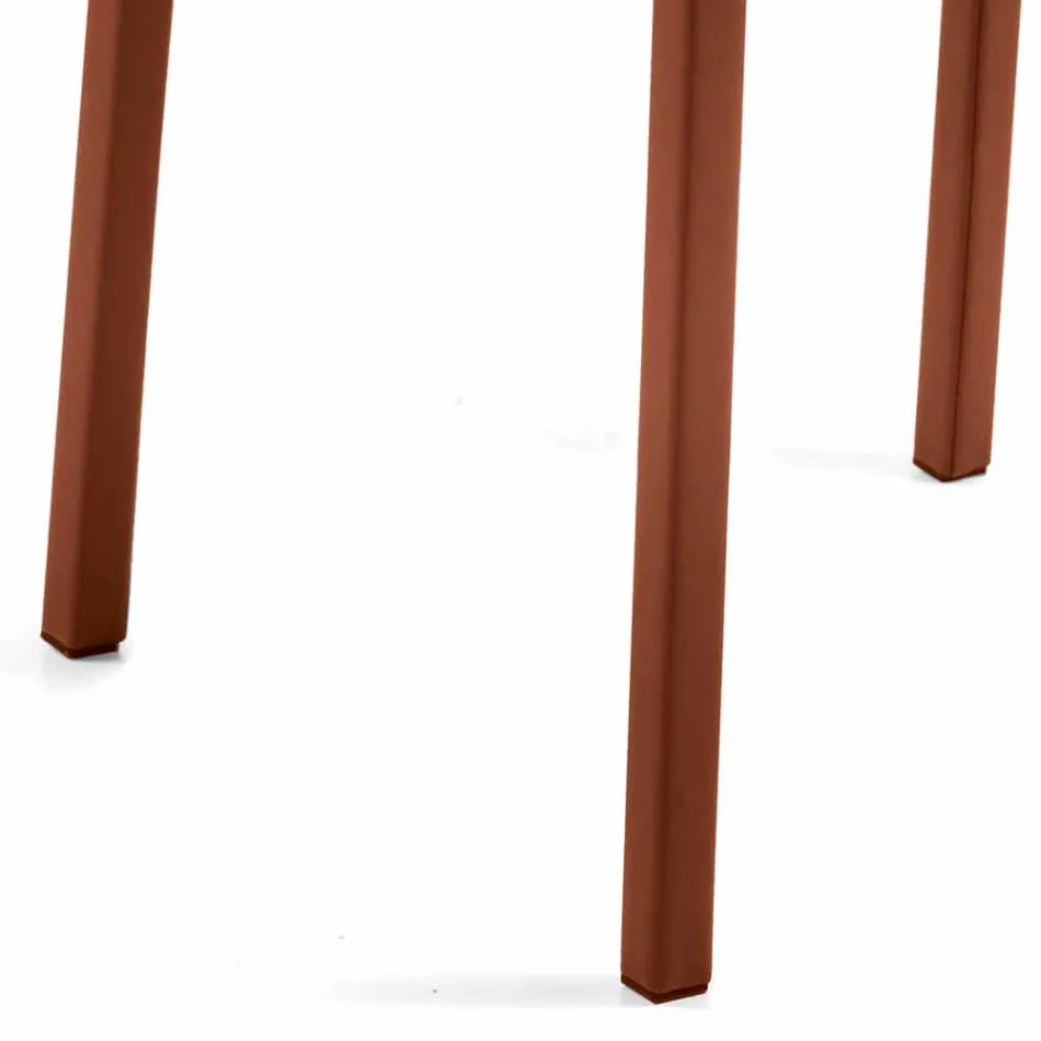 Lænestol lavet i Italien dækket af Niles læder, moderne design Viadurini